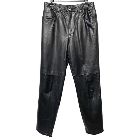 Jones New York Pants - JONES NEW YORK Black Leather Pants 12